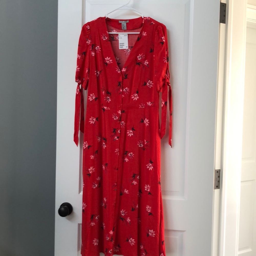 Brand New- Red Midi Dress